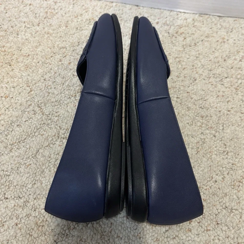 Aerosoles Women's Brielle Loafer Flats Size 10 M Navy Blue Woven Top Comfort - Picture 4 of 8